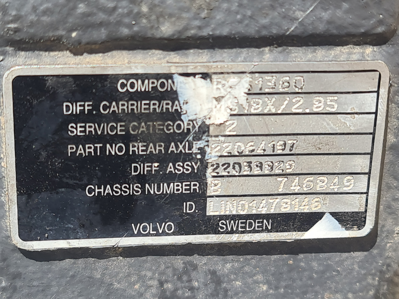 VOLVO DIFFERENTIAL DIFF / MS18X / RSS1360 / RATIO 2.85 37-13 / WORLDWIDE DELIVERY - Задняя ось: фото 5 VOLVO DIFFERENTIAL DIFF / MS18X / RSS1360 / RATIO 2.85 37-13 / WORLDWIDE DELIVERY - Задняя ось: фото 5