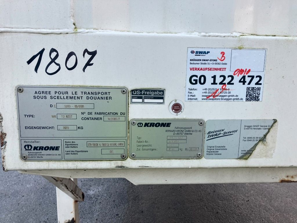 Сменный кузов - фургон Krone Wechselbrücke Koffer: фото 7 Сменный кузов - фургон Krone Wechselbrücke Koffer: фото 7