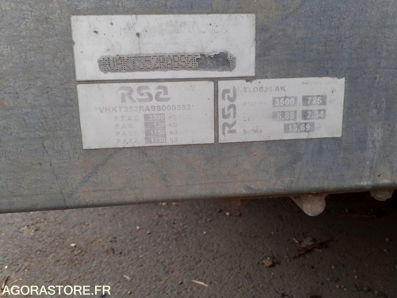 REMORQUE R.S.A - Прицеп: фото 5 REMORQUE R.S.A - Прицеп: фото 5