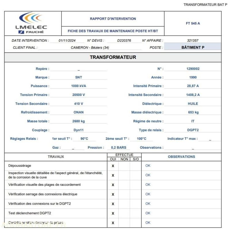 Transformateur électrique huile minérale 1000 kVA SNT - Инструмент/ Оборудование: фото 5 Transformateur électrique huile minérale 1000 kVA SNT - Инструмент/ Оборудование: фото 5
