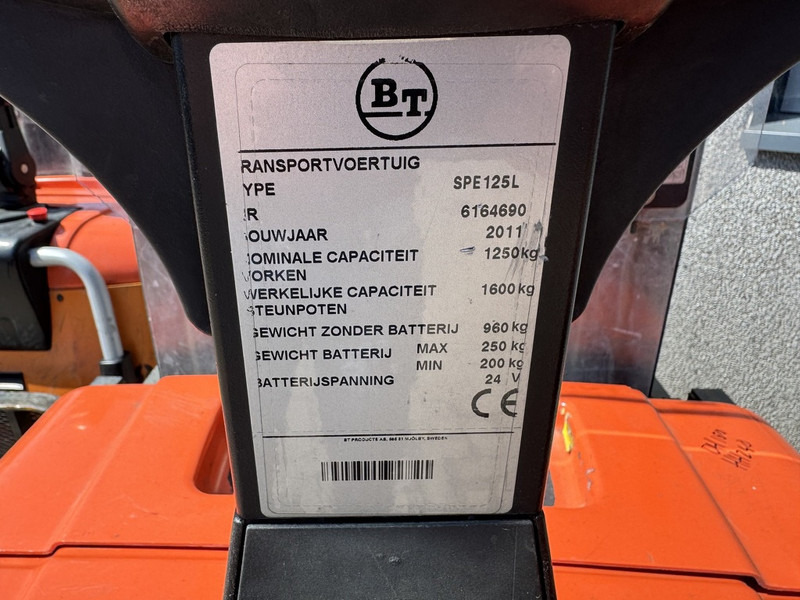 Штабелер BT SPE125L: фото 9 Штабелер BT SPE125L: фото 9