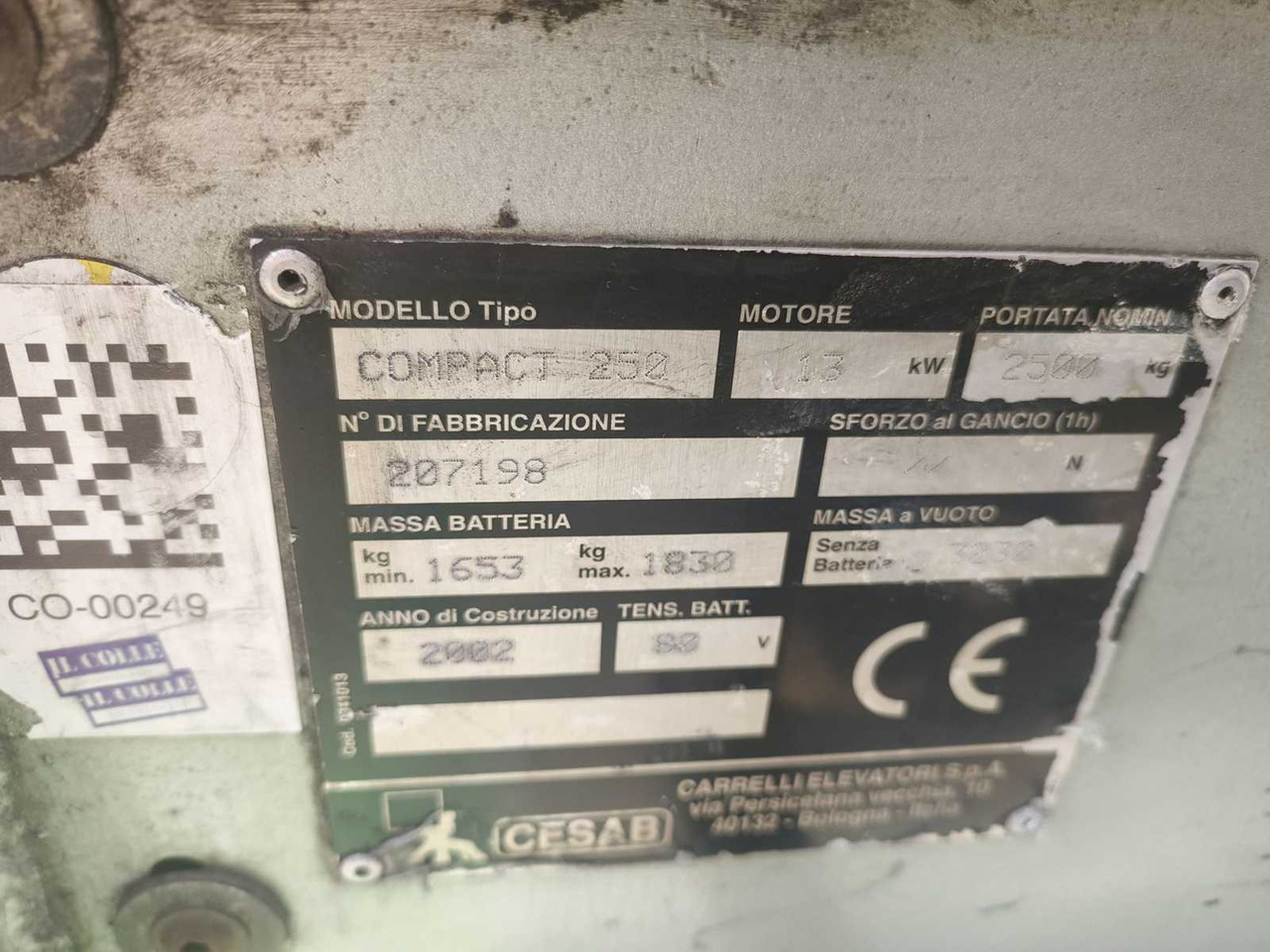 CESAB COMPACT 250 ELECTRIC FORKLIFT - Вилочный погрузчик: фото 2 CESAB COMPACT 250 ELECTRIC FORKLIFT - Вилочный погрузчик: фото 2