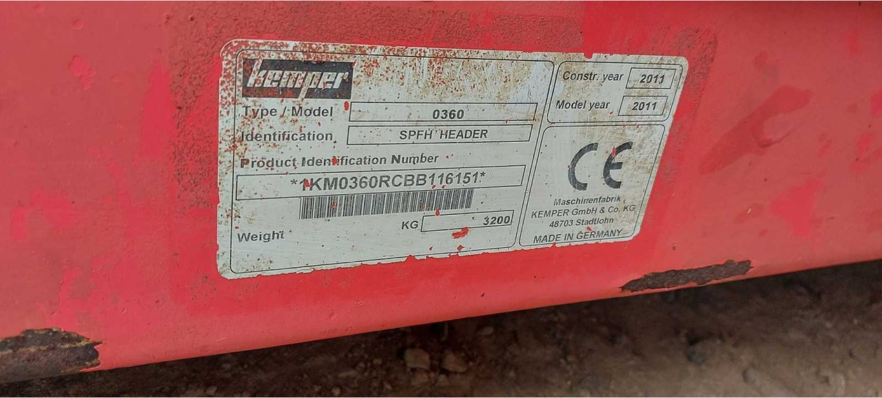 Кормоуборочный комбайн KEMPER - 2011 - 360 - HARVESTER-CHOPPER: фото 7 Кормоуборочный комбайн KEMPER - 2011 - 360 - HARVESTER-CHOPPER: фото 7