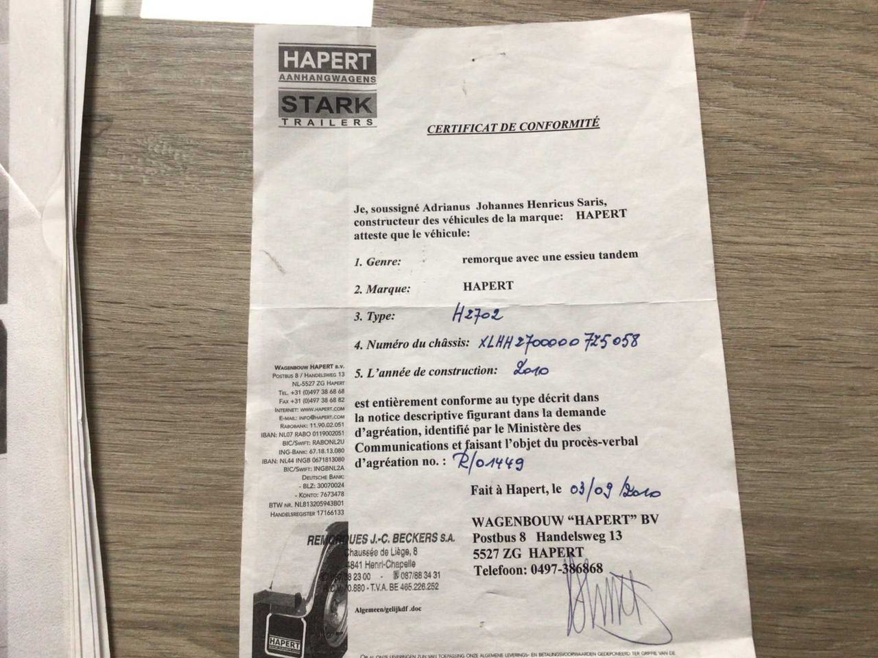 Прицеп 2010 HAPERT H2702 CAR TRAILER: фото 12