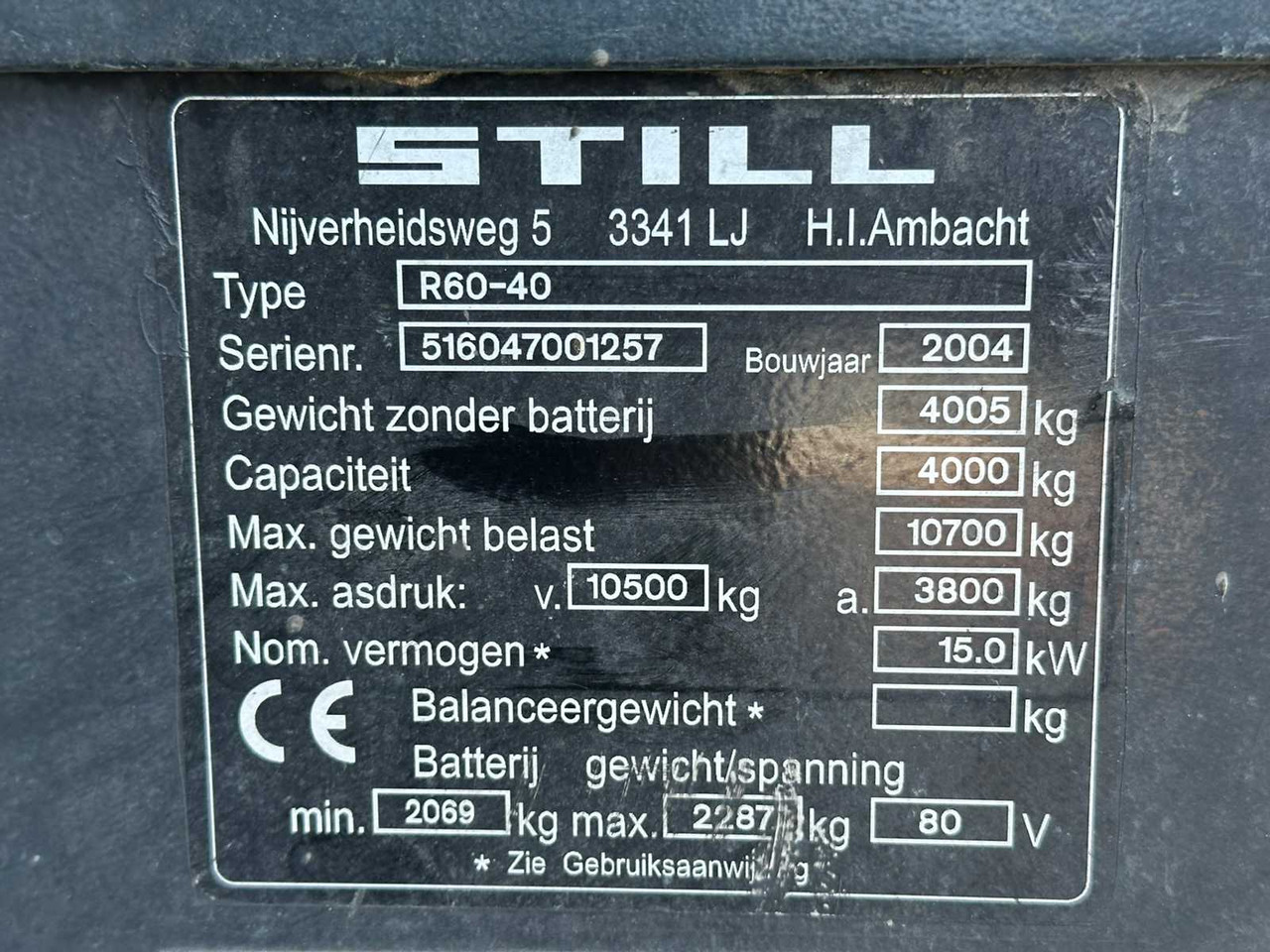 STILL - R60-40 - FORKLIFT TRUCKS - 2004 - Вилочный погрузчик: фото 5 STILL - R60-40 - FORKLIFT TRUCKS - 2004 - Вилочный погрузчик: фото 5