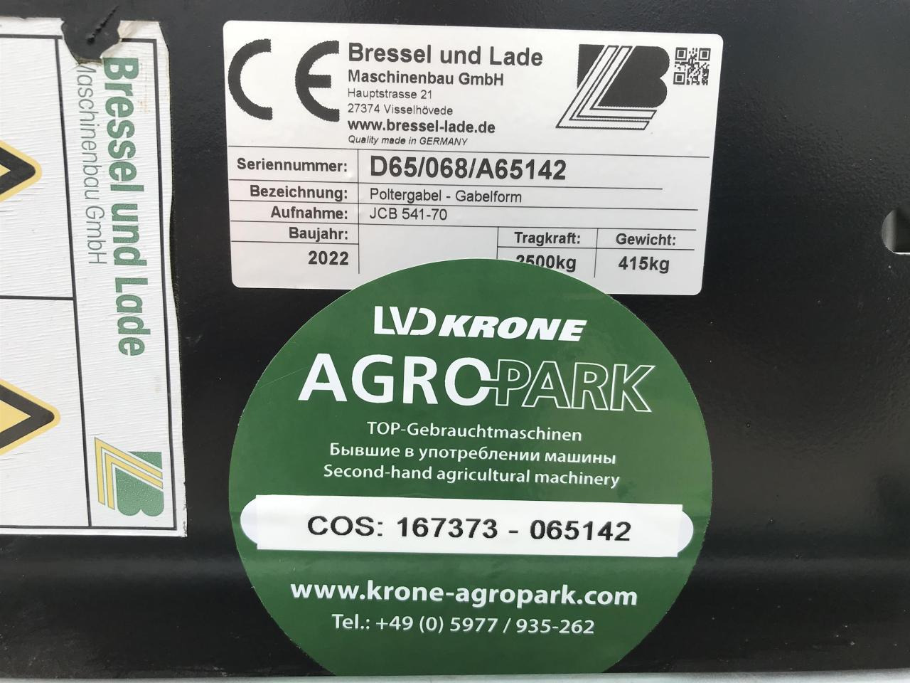 Фронтальный погрузчик для трактора Bressel Poltergabel: фото 8 Фронтальный погрузчик для трактора Bressel Poltergabel: фото 8