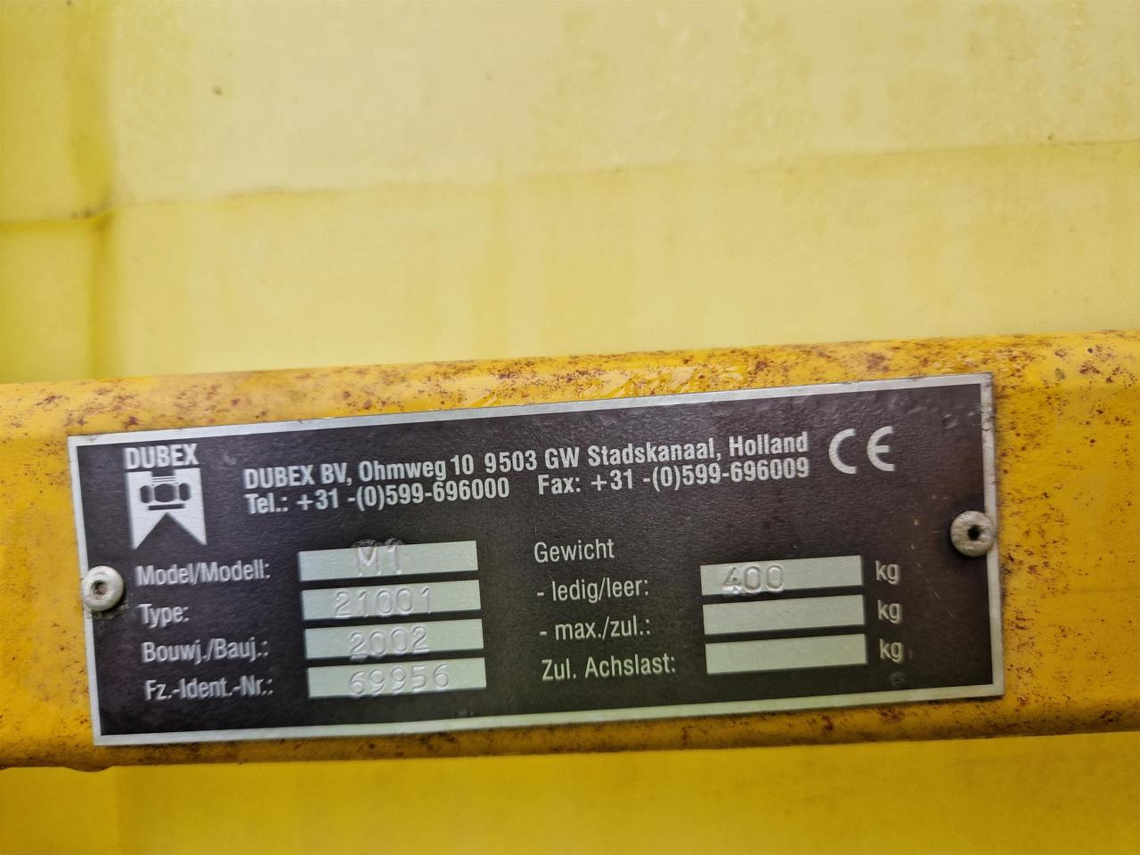 Dubex MODEL 1 - Прицепной опрыскиватель: фото 4 Dubex MODEL 1 - Прицепной опрыскиватель: фото 4