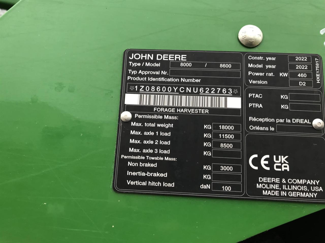 Кормоуборочный комбайн John Deere 8600: фото 12