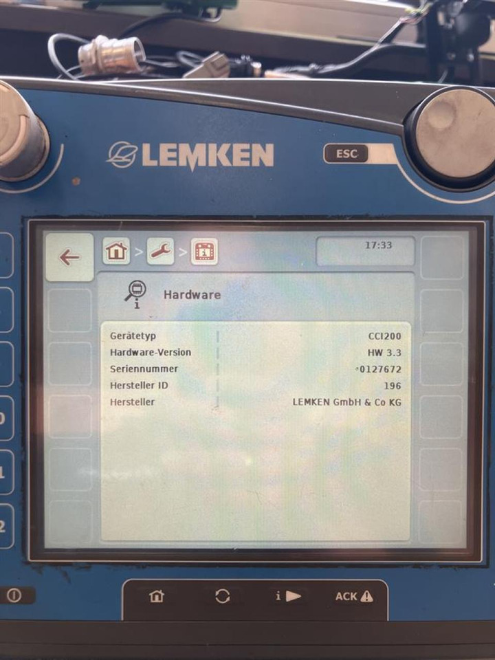 Lemken CCI200 - Система навигации для Сельскохозяйственной техники: фото 4 Lemken CCI200 - Система навигации для Сельскохозяйственной техники: фото 4