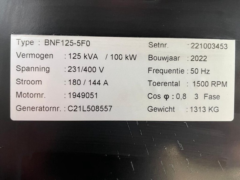 Iveco NEF 45 TM3 Stamford 125 kVA generatorset New ! - Электрогенератор: фото 3 Iveco NEF 45 TM3 Stamford 125 kVA generatorset New ! - Электрогенератор: фото 3