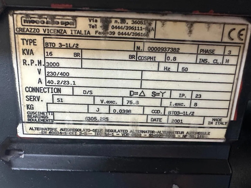 Электрогенератор Lombardini 9LD 561-2 Mecc Alte Spa 16 kVA generatorset: фото 11