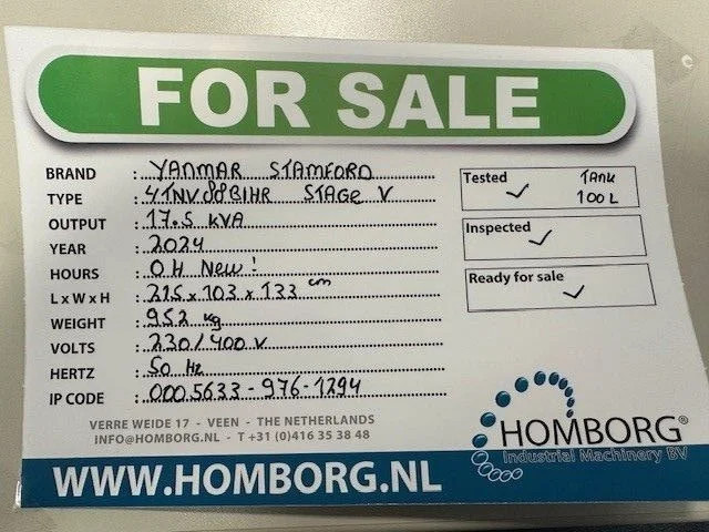 Yanmar Stage 5 Stamford 17.5 Rental Silent Generatorset Stage V New ! - Электрогенератор: фото 2 Yanmar Stage 5 Stamford 17.5 Rental Silent Generatorset Stage V New ! - Электрогенератор: фото 2