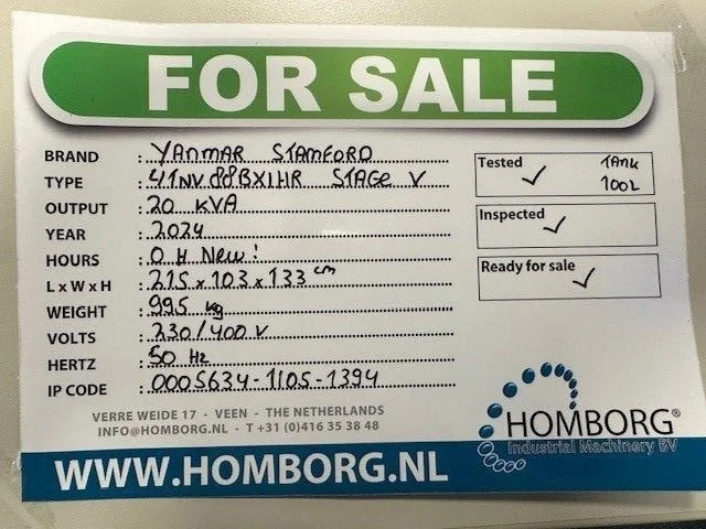 Yanmar Stage 5 Stamford 20 kVA Rental Silent Generatorset Stage V New ! - Электрогенератор: фото 2 Yanmar Stage 5 Stamford 20 kVA Rental Silent Generatorset Stage V New ! - Электрогенератор: фото 2