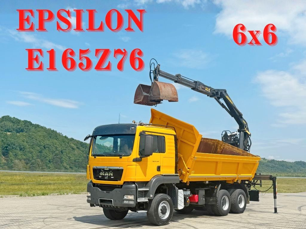 MAN TGS 33.480*KIPPER 5,10m * EPSILON E165Z76* 6x6 MAN TGS 33.480*KIPPER 5,10m * EPSILON E165Z76* 6x6 - Автоманипулятор, Самосвал: фото 1 MAN TGS 33.480*KIPPER 5,10m * EPSILON E165Z76* 6x6 MAN TGS 33.480*KIPPER 5,10m * EPSILON E165Z76* 6x6 - Автоманипулятор, Самосвал: фото 1