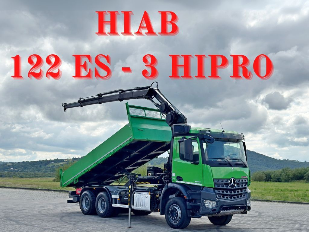 Mercedes-Benz AROCS 2636 * HIAB 122 ES - 3 HIPRO * 6x4 - Самосвал, Автоманипулятор: фото 1 Mercedes-Benz AROCS 2636 * HIAB 122 ES - 3 HIPRO * 6x4 - Самосвал, Автоманипулятор: фото 1