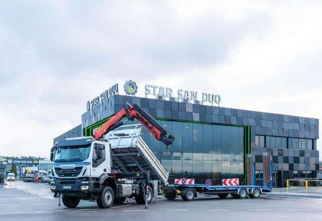 Iveco TRAKKER 450 4x4 PALFINGER PK 23001 EH Crane Kra - Самосвал, Автоманипулятор: фото 1 Iveco TRAKKER 450 4x4 PALFINGER PK 23001 EH Crane Kra - Самосвал, Автоманипулятор: фото 1