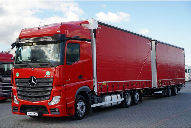 Mercedes-Benz ACTROS 2545 / ZESTAW TANDEM 120 M3 / PRZEJAZDOWY / 6x2 / OŚ POD - Тентованный грузовик: фото 2 Mercedes-Benz ACTROS 2545 / ZESTAW TANDEM 120 M3 / PRZEJAZDOWY / 6x2 / OŚ POD - Тентованный грузовик: фото 2