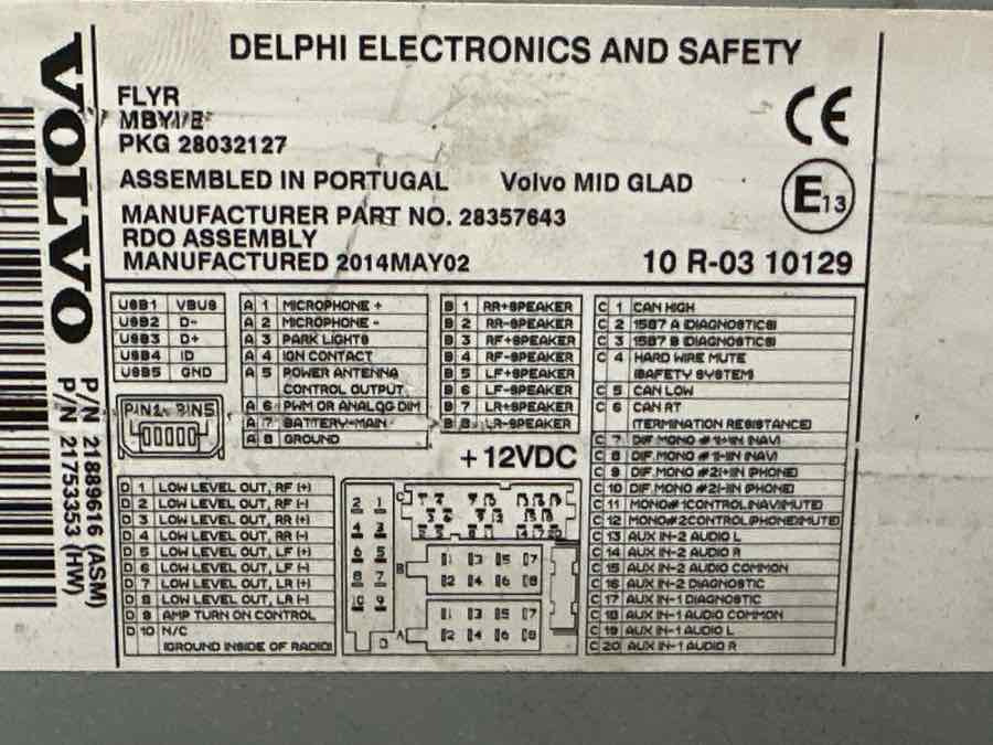 VOLVO BUS RADIO 21889616 - Электрическая система для Грузовиков: фото 4 VOLVO BUS RADIO 21889616 - Электрическая система для Грузовиков: фото 4