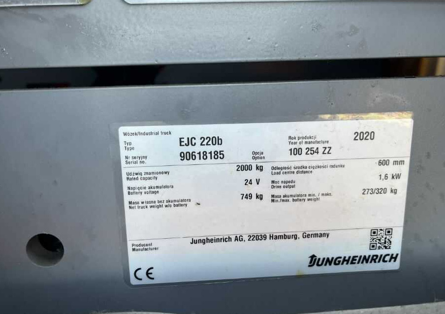 Jungheinrich EJC220b - Штабелер: фото 4 Jungheinrich EJC220b - Штабелер: фото 4