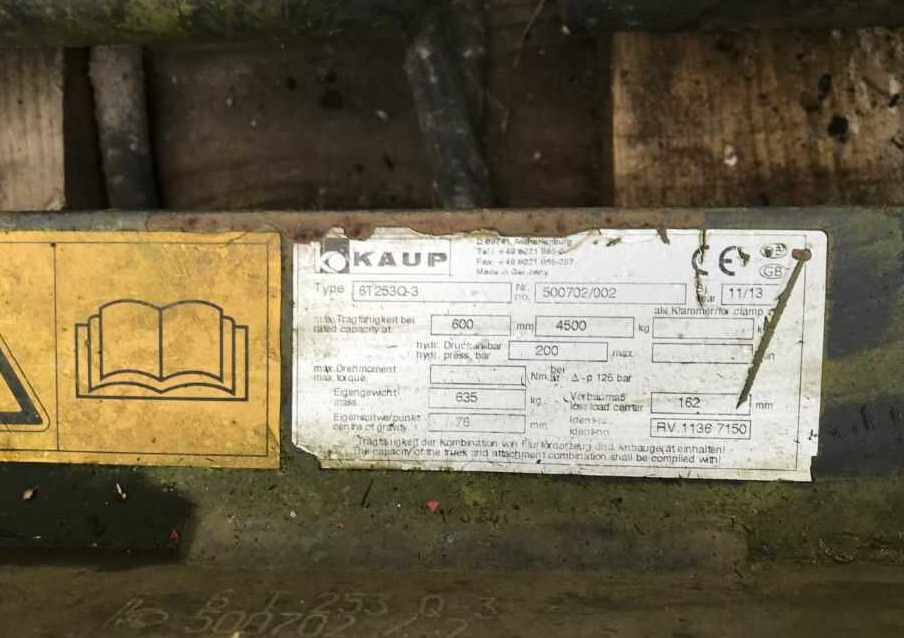 Kaup 6T253Q-3 - Вилы для Погрузочно-разгрузочной техники: фото 1 Kaup 6T253Q-3 - Вилы для Погрузочно-разгрузочной техники: фото 1