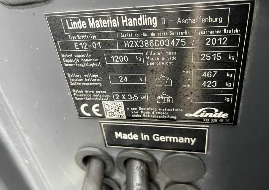 Linde E12-01 - Электропогрузчик: фото 4 Linde E12-01 - Электропогрузчик: фото 4