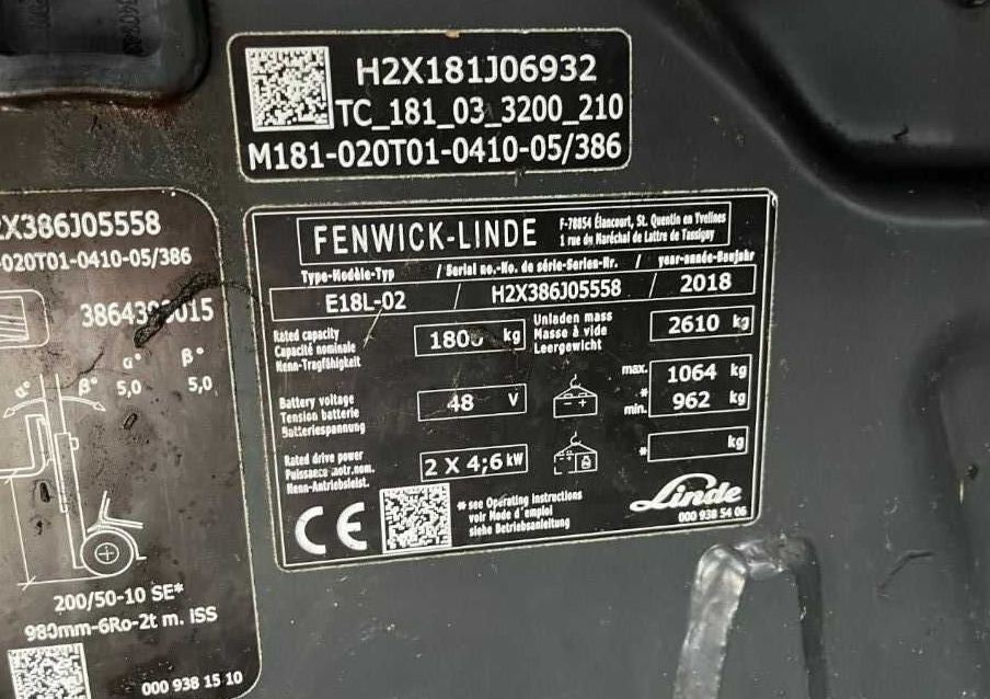 Linde E18L-02 - Электропогрузчик: фото 4 Linde E18L-02 - Электропогрузчик: фото 4