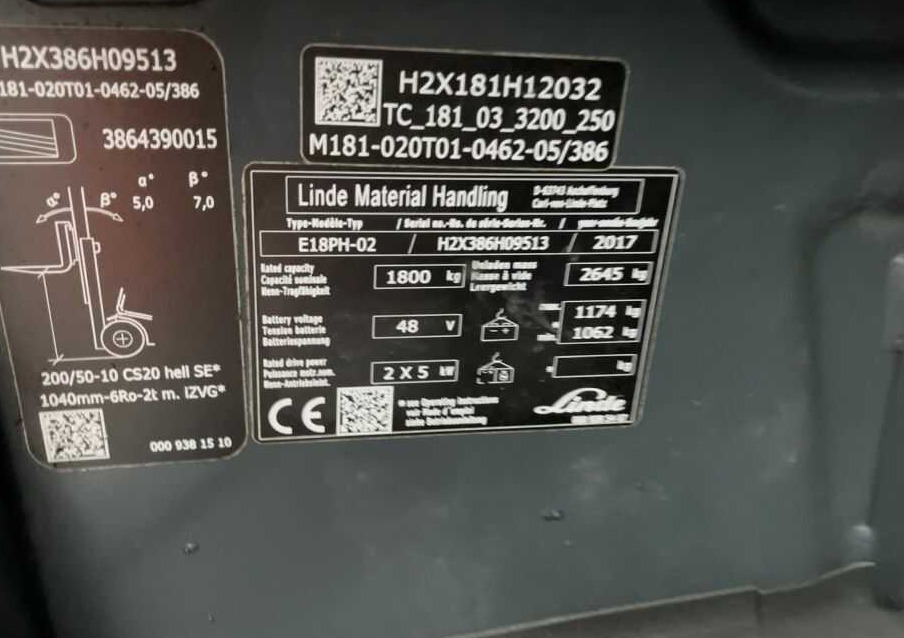 Linde E18PH-02 - Электропогрузчик: фото 4 Linde E18PH-02 - Электропогрузчик: фото 4