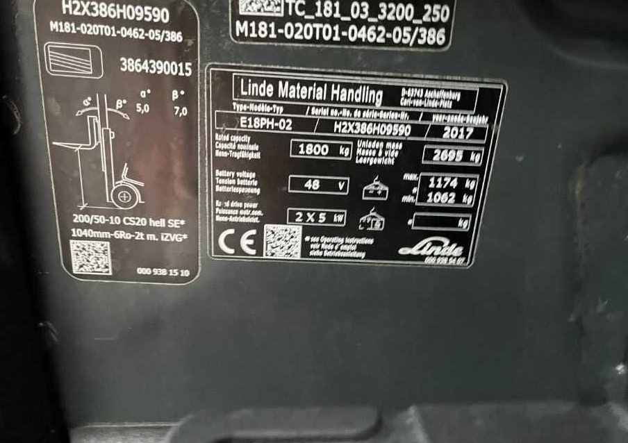 Linde E18PH-02 - Электропогрузчик: фото 4 Linde E18PH-02 - Электропогрузчик: фото 4