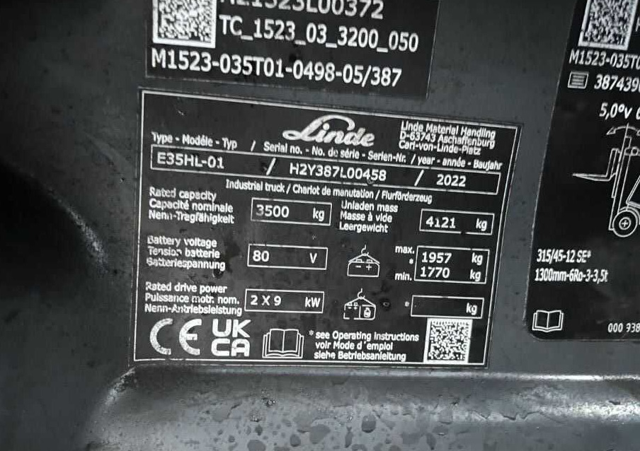 Linde E35HL-02 - Электропогрузчик: фото 4 Linde E35HL-02 - Электропогрузчик: фото 4