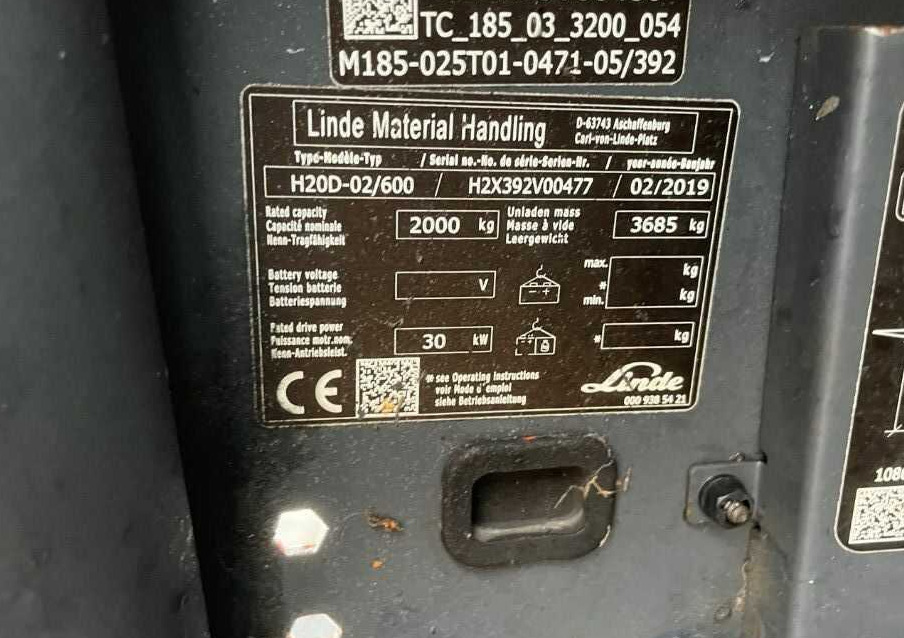 Linde H20D-02/600 - Дизельный погрузчик: фото 4 Linde H20D-02/600 - Дизельный погрузчик: фото 4