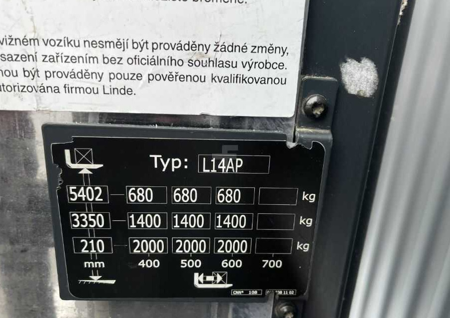 Linde L14AP - Штабелер: фото 5 Linde L14AP - Штабелер: фото 5