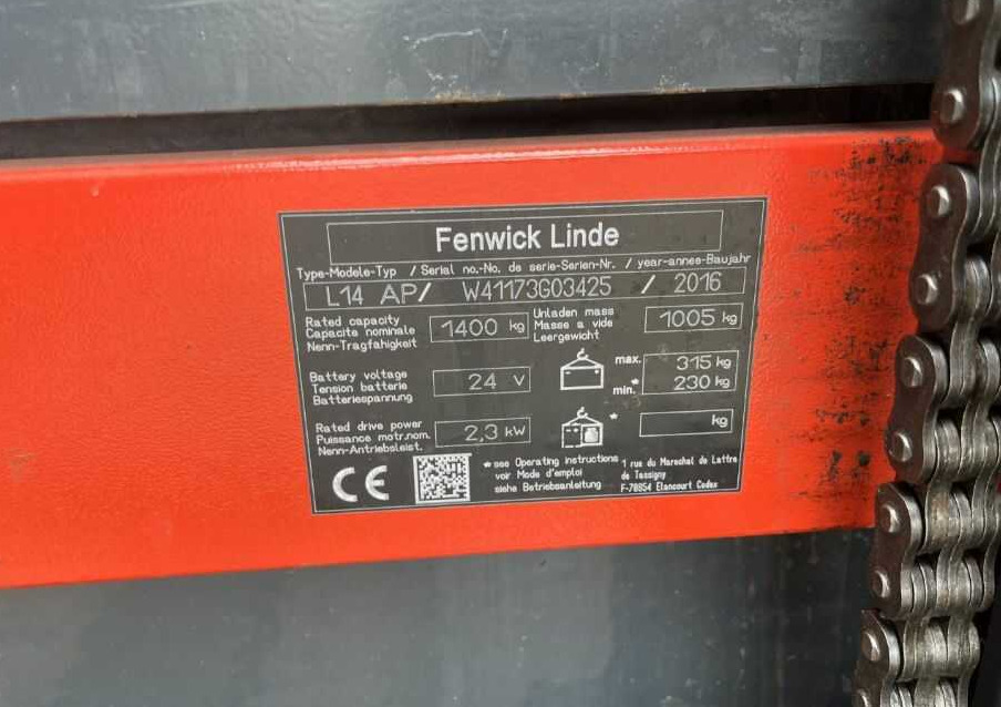 Linde L14LAP - Штабелер: фото 4 Linde L14LAP - Штабелер: фото 4