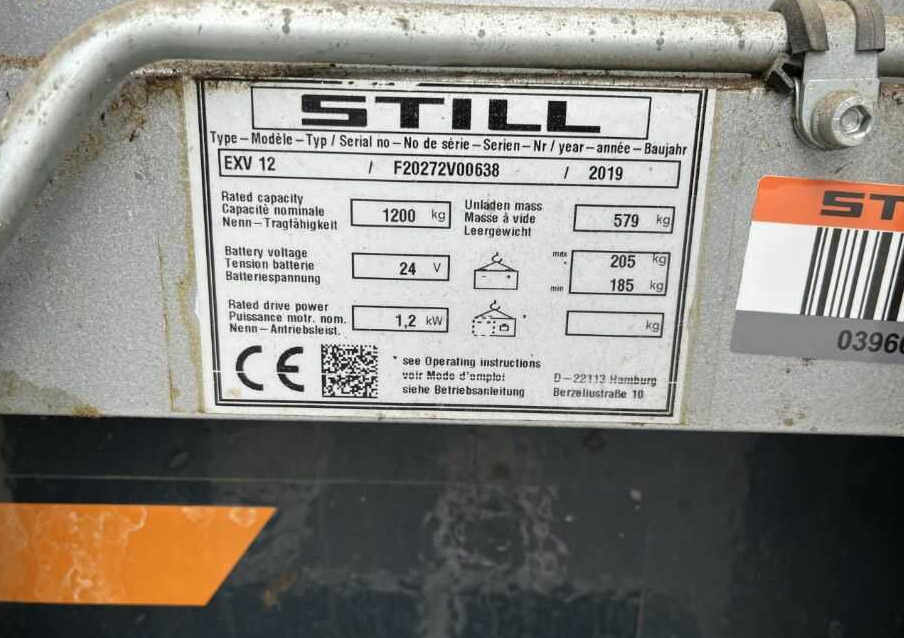 Still EXV12 - Штабелер: фото 4 Still EXV12 - Штабелер: фото 4