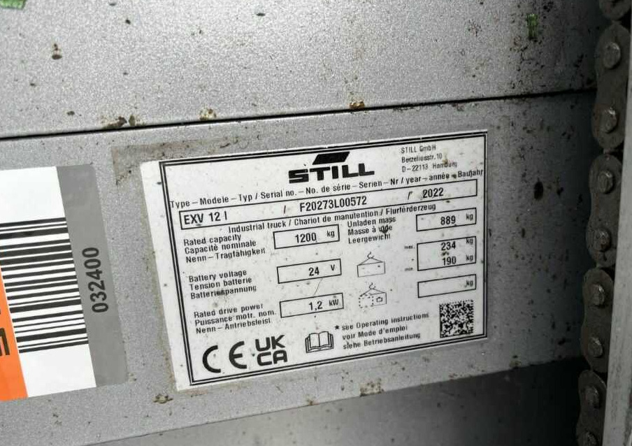 Still EXV12i - Штабелер: фото 4 Still EXV12i - Штабелер: фото 4