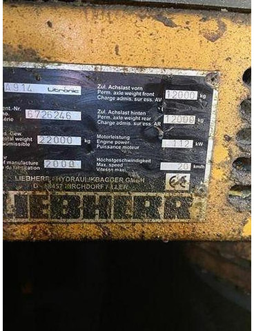 Liebherr A914 - Запчасти для Колёсных экскаваторов: фото 4 Liebherr A914 - Запчасти для Колёсных экскаваторов: фото 4