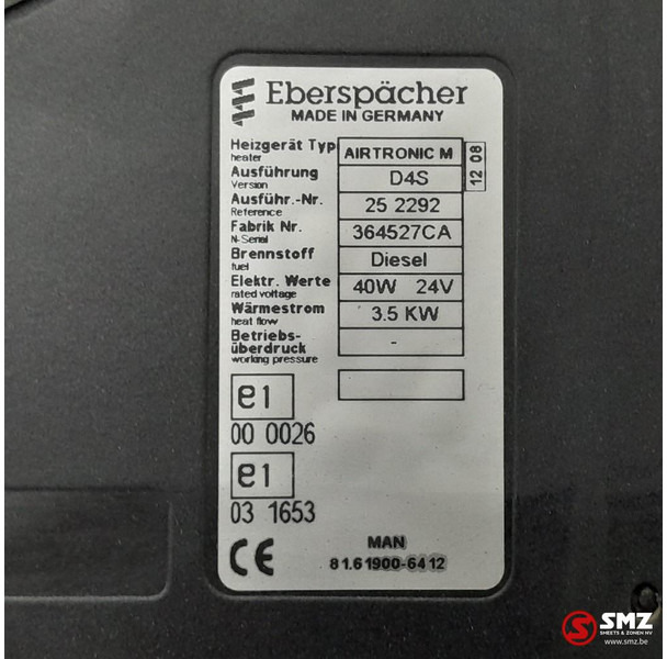 MAN Occ standverwarming Airtronic M D4S MAN - Отопление/ Вентиляция для Грузовиков: фото 5 MAN Occ standverwarming Airtronic M D4S MAN - Отопление/ Вентиляция для Грузовиков: фото 5