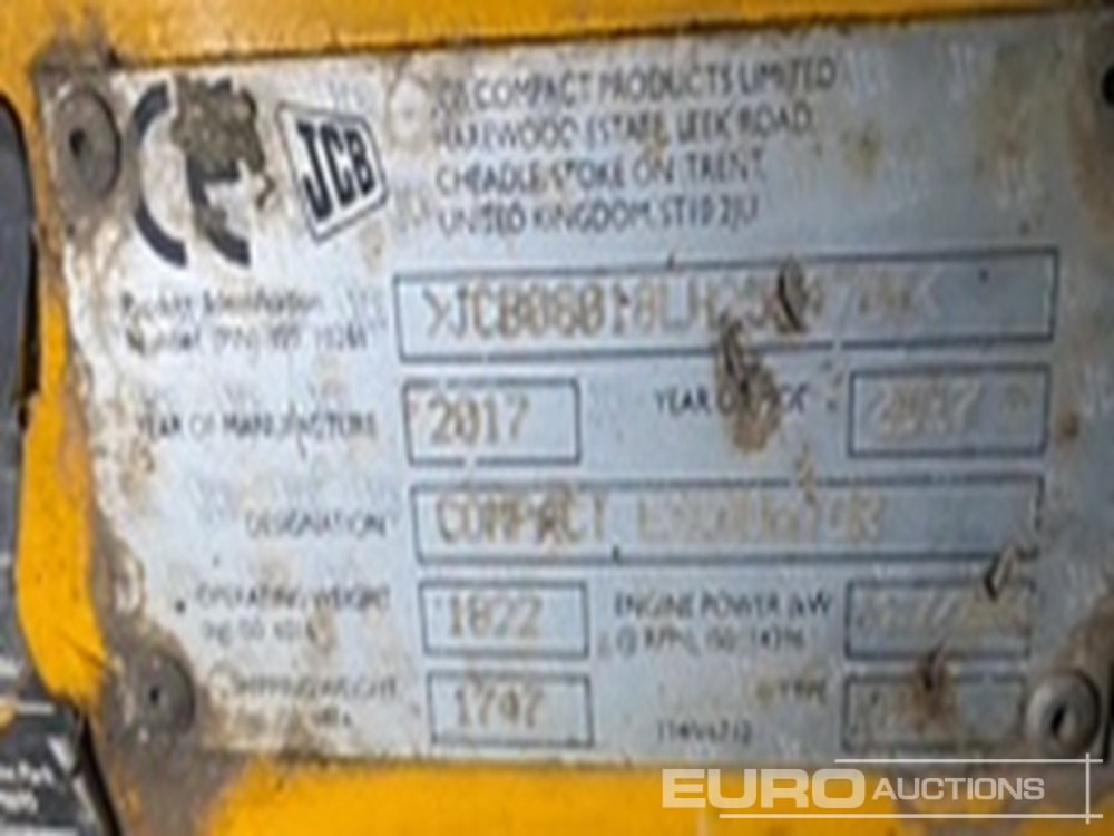 2017 JCB 8018 - Мини-экскаватор: фото 5 2017 JCB 8018 - Мини-экскаватор: фото 5