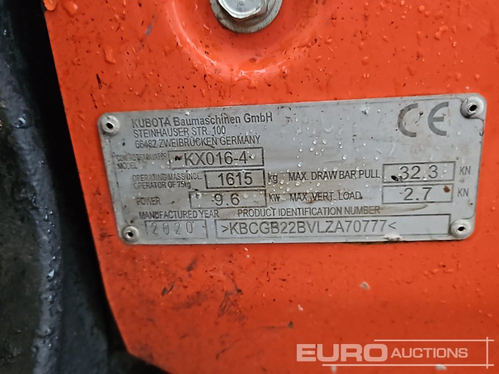 Мини-экскаватор 2020 Kubota KX016-4: фото 42