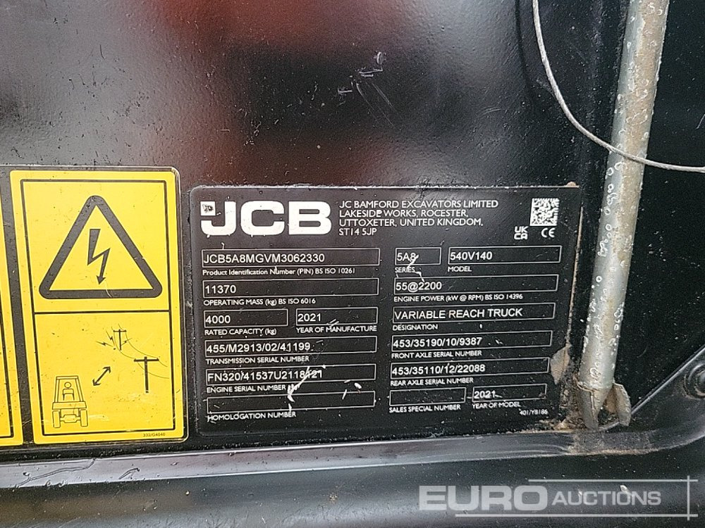 Телескопический погрузчик 2021 JCB 540-140 Hi Viz: фото 40 Телескопический погрузчик 2021 JCB 540-140 Hi Viz: фото 40