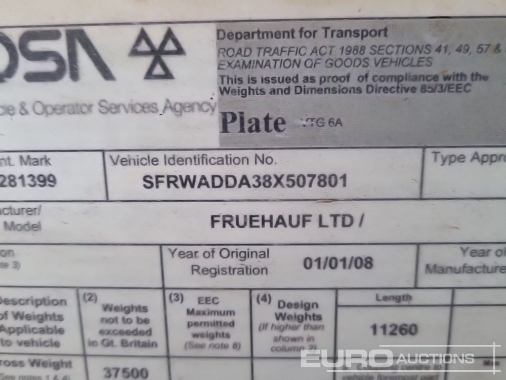 Самосвальный полуприцеп Fruehauf Tri Axle Bulk Tipper Trailer, Easy Sheet: фото 36 Самосвальный полуприцеп Fruehauf Tri Axle Bulk Tipper Trailer, Easy Sheet: фото 36