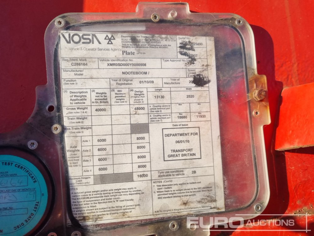Грузовик бортовой/ Платформа Nooteboom 4 Axle Extendable Low Loader Trailer, Twin Axle Rear Steer, Out Riggers: фото 41