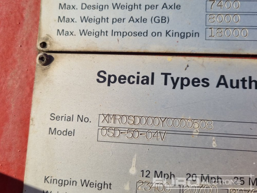 Грузовик бортовой/ Платформа Nooteboom 4 Axle Extendable Low Loader Trailer, Twin Axle Rear Steer, Out Riggers: фото 37