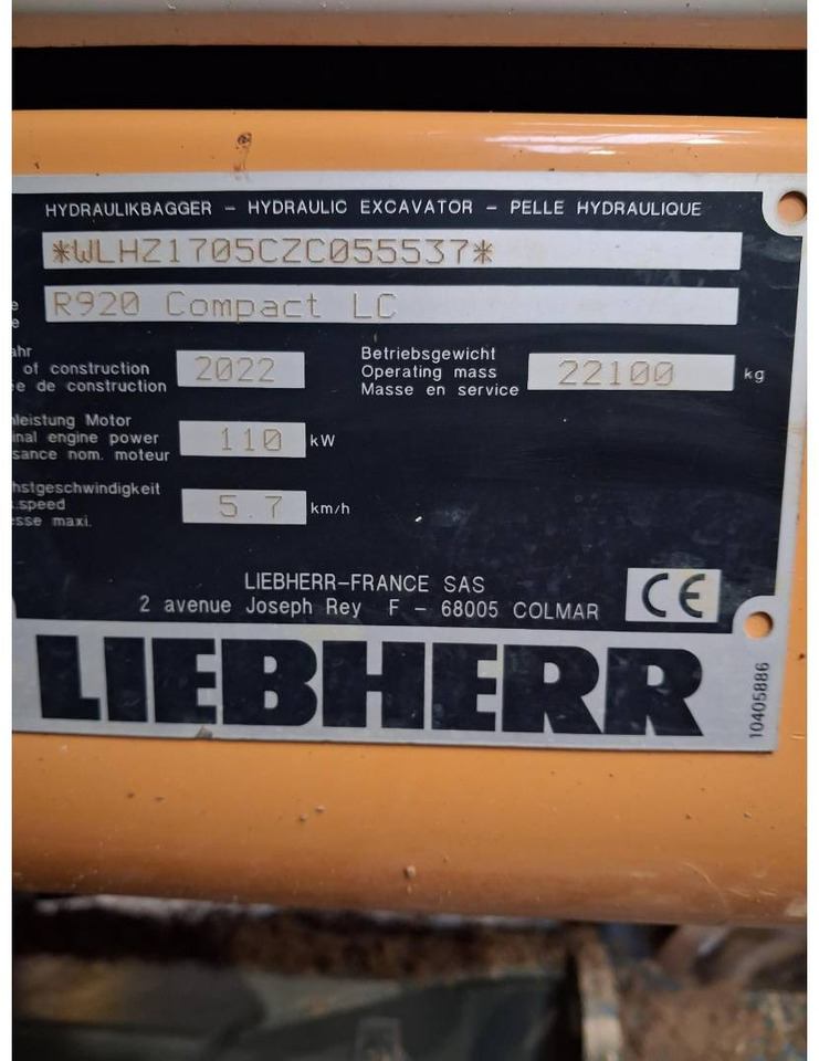 LIEBHERR R920 - Гусеничный экскаватор: фото 5 LIEBHERR R920 - Гусеничный экскаватор: фото 5