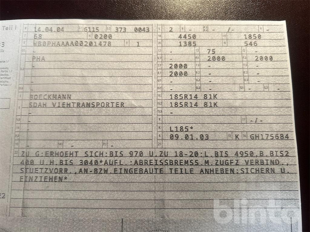 Böckmann DUO SDAH (2004) - Прицеп-коневоз: фото 5 Böckmann DUO SDAH (2004) - Прицеп-коневоз: фото 5