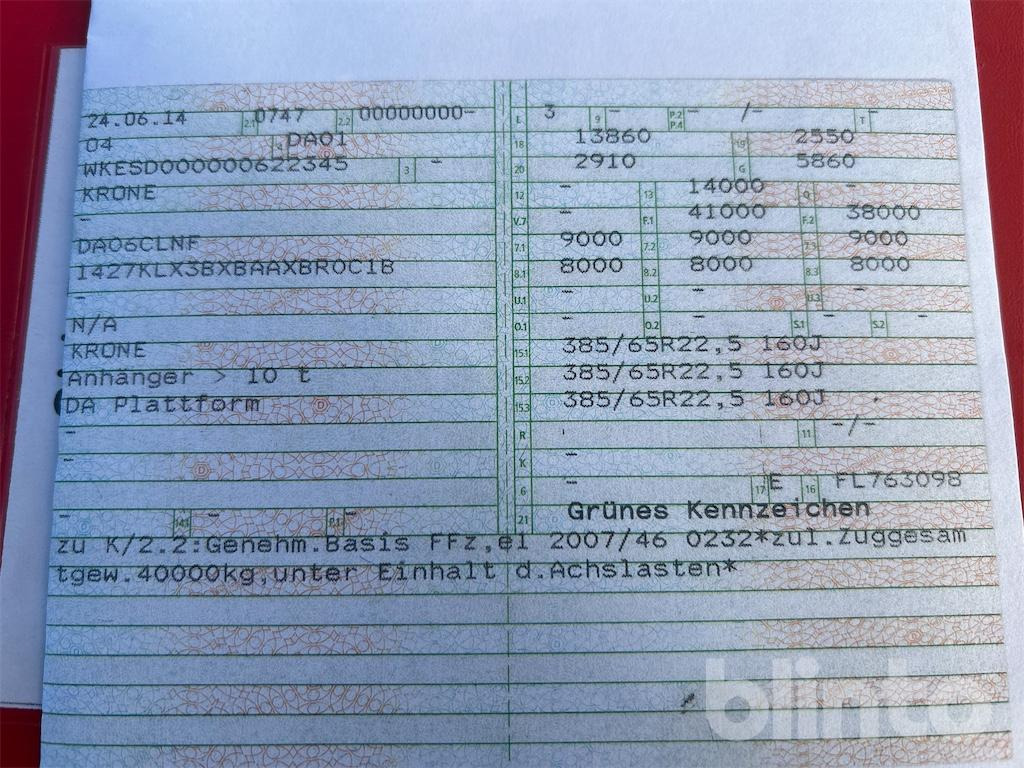 Krone SD (2014) - Полуприцеп бортовой/ Платформа: фото 5 Krone SD (2014) - Полуприцеп бортовой/ Платформа: фото 5