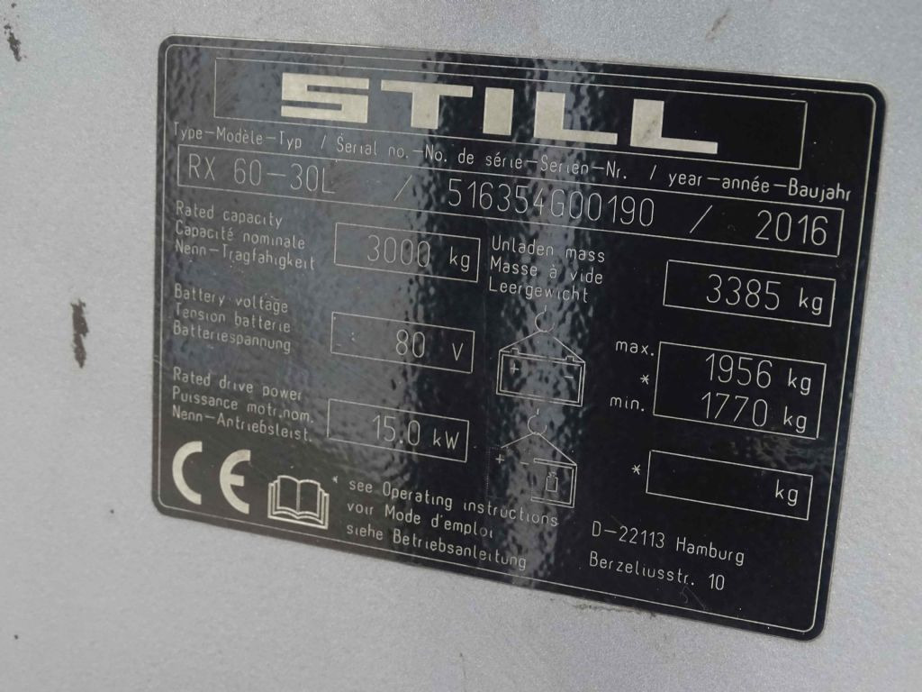 Still RX60-30L - Электропогрузчик: фото 5 Still RX60-30L - Электропогрузчик: фото 5